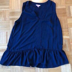 Lily Pulitzer navy top. Size L. Beautiful top for work or nights out. Worn twice